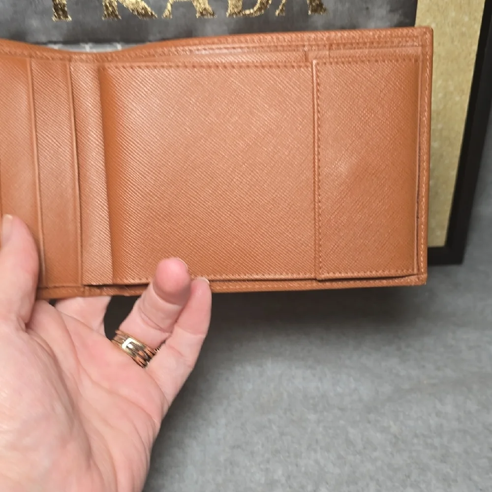 Valentino Garavani Men's Tan Leather Bifold Wallet